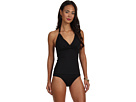 LAUREN Ralph Lauren - Laguna Solids Twist Halterkini Top w/ Molded Cup (Black)