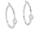 LAUREN Ralph Lauren - Large Metal Clickit Hoop w/Open Link Frontal Detail Earrings (Silver)