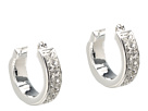 LAUREN Ralph Lauren - Small Pave Clickit Hoop Earrings (Silver/Crystal)