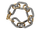 LAUREN Ralph Lauren - 8 Large Metal Pave Link Bracelet (Gold/Hematite/Crystal)