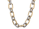 LAUREN Ralph Lauren - 18 Large Metal Pave Links Necklace (Gold/Hematite/Crystal)