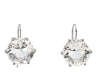 LAUREN Ralph Lauren - Round Faceted Stone Drop Earrings (Silver/Crystal)