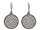 LAUREN Ralph Lauren - Medium Pave Disk Drop Earrings (Hematite/Crystal)
