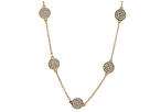 LAUREN Ralph Lauren - 18 Chain w/Small Pave Disk Illusion Necklace (Gold/Crystal)
