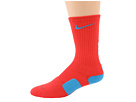 Nike - Nike Elite Basketball Crew 1-Pair Pack (Light Crimson/Vivid Blue/Vivid Blue)