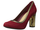 Cole Haan - Edie High Party Pump (Velvet Red Suede/Gold Metallic)