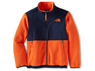 The North Face Kids - Denali Jacket (Toddler) (Recycled Red Orange/Cosmic Blue) - Apparel