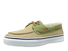 Sperry Top-Sider - Bahama 2-Eye Leather/Canvas (Chino/Olive) - Footwear