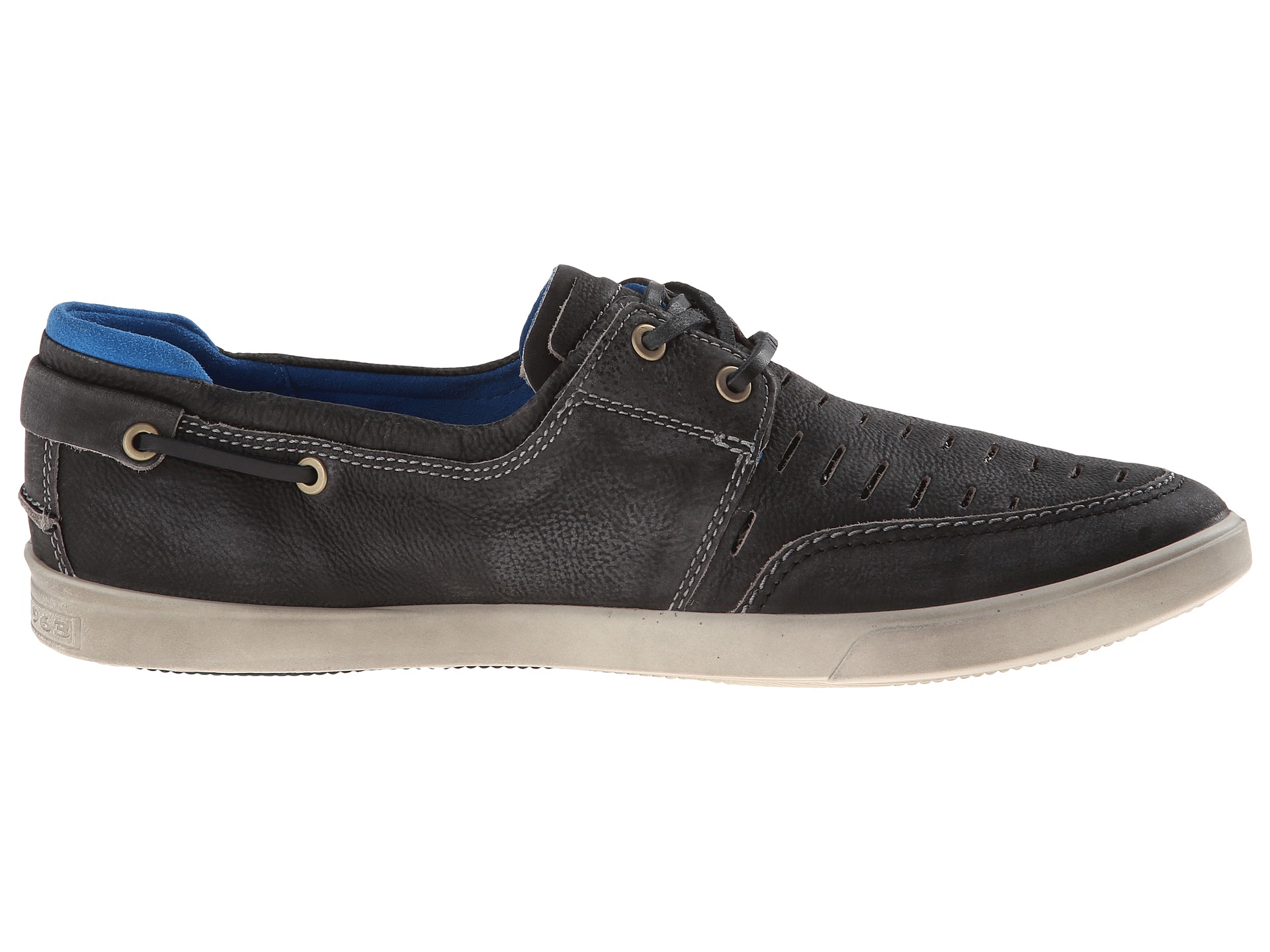 Ecco Collin Trend Boat Shoe Black Khara | Shipped Free at Zappos