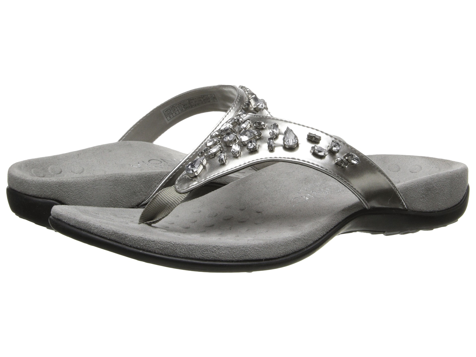 Vionic With Orthaheel Technology Pearl Pewter Patent | Shipped Free at ...
