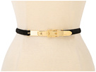 LAUREN Ralph Lauren - 1/2 Haircalf Belt w/ Letter Opener Buckle (Black)
