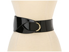 LAUREN Ralph Lauren - 2 3/8 Patent Belt w/ Hook Closure (Black)