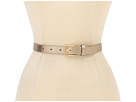 LAUREN Ralph Lauren - 7/8 Leather Belt w/ Leather Inset Buckle (Gold)
