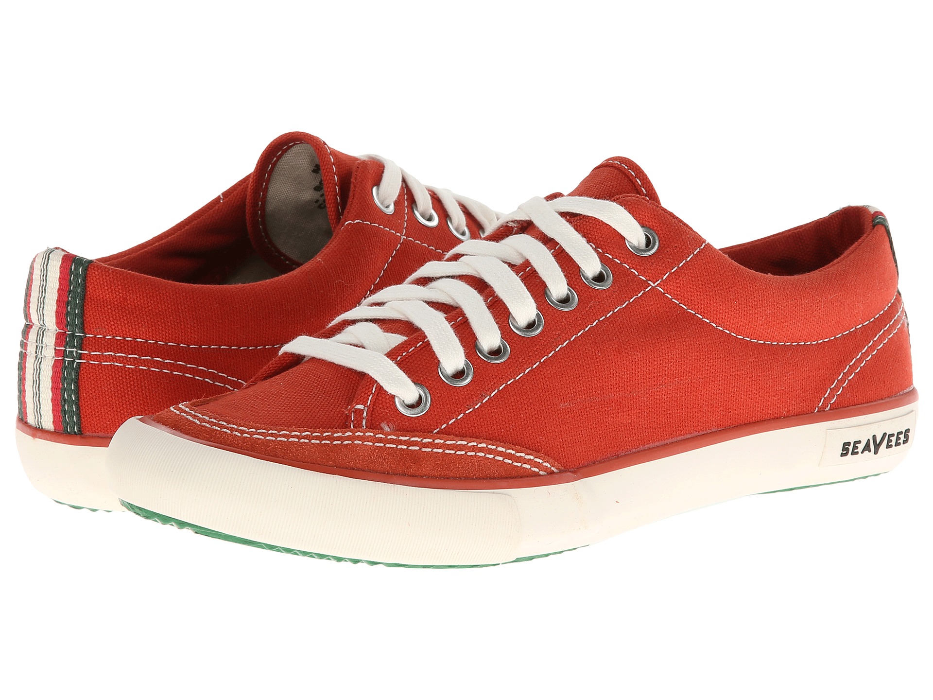 SeaVees 0565 Westwood Tennis Shoe Orange Clay - Zappos Free ...