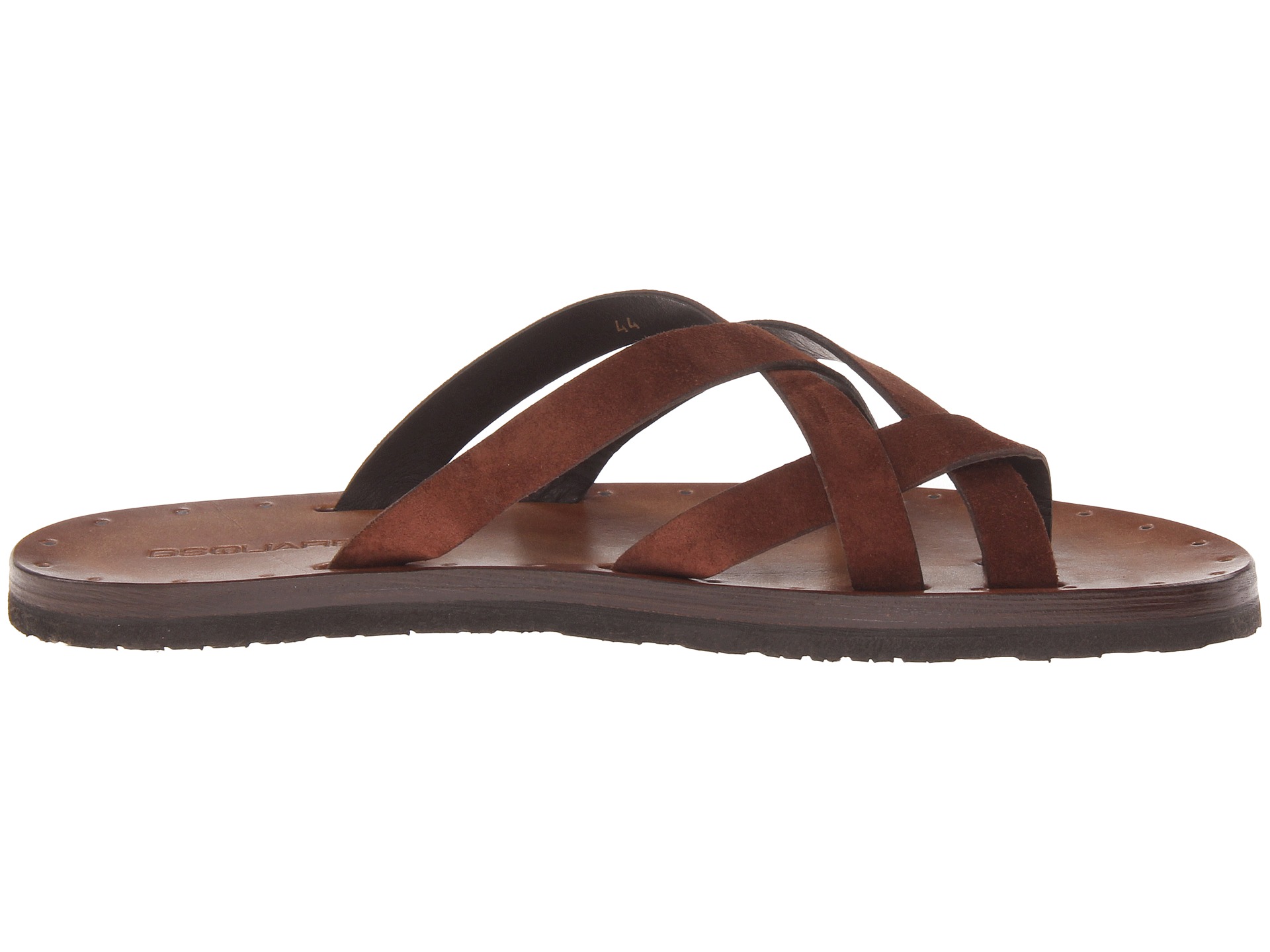 Dsquared2 Jesus On The Beach Toe Ring Sandal Marrone | Shipped Free at ...