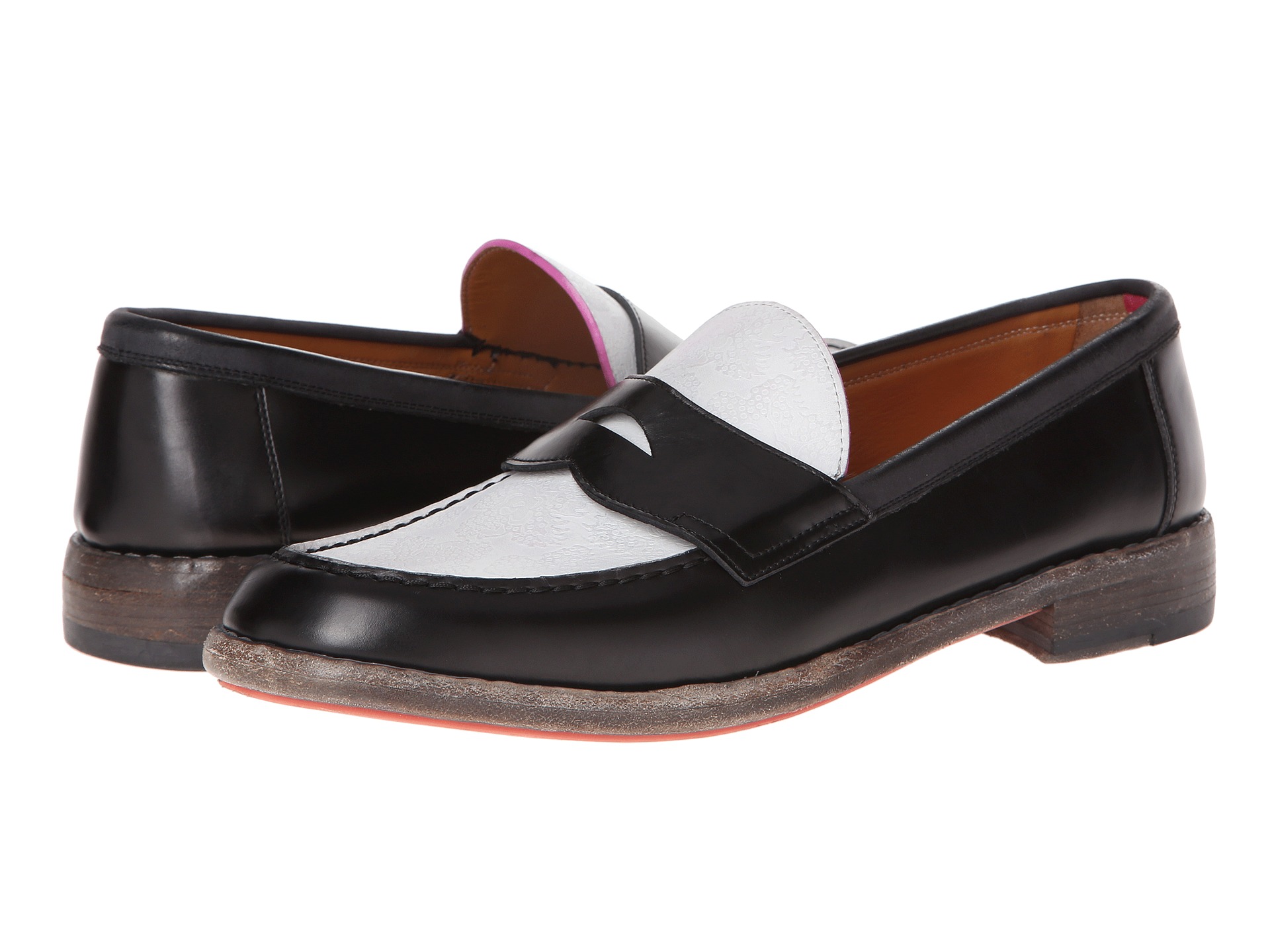 Marc Jacobs Penny Loafer Black White | Shipped Free at Zappos