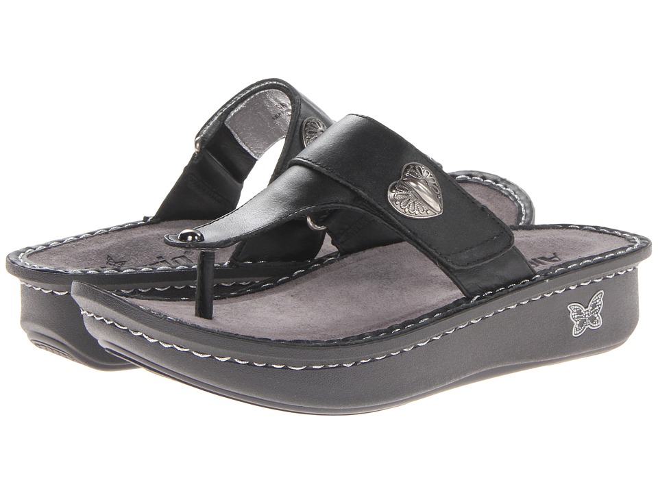 Alegria Carina (Black Nappa Leather) Sandals