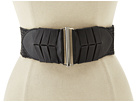 Cole Haan - Straw Stretch Belt (Black) - Apparel