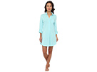 LAUREN Ralph Lauren - Essentials Roll Cuff Sleep Shirt (Atlantis Aqua)