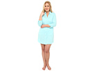 LAUREN Ralph Lauren - Plus Size Essentials Roll Cuff Sleep Shirt (Atlantis Aqua)