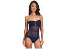 LAUREN Ralph Lauren - Ava Crochet Strapless One Piece (Bright Indigo)