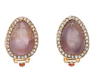 LAUREN Ralph Lauren - FW-Organic Shape Stone With Pave Drop (SMK Topaz/Gold)