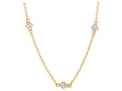 LAUREN Ralph Lauren - NK-36 Round Crystal Stones Illusion With Lobster Closure (Crystal/Gold)