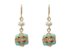 LAUREN Ralph Lauren - FW-Open Work Metal Bead With Pave and Pearl Drop (Golt/Multi)