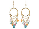 LAUREN Ralph Lauren - FW-LArge Multi Bead And Chain Swag Gypsy Hoop (Gold/Multi)