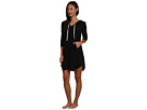 LAUREN Ralph Lauren - Town and Country L/S Hooded Short Lounger (Black)
