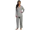 LAUREN Ralph Lauren - Hartford Lounge L/S Shawl Collar Lounge PJ Set (Grey Heather)