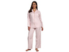 LAUREN Ralph Lauren - Plus Size Dangerous Liaisons L/S Classic Notch Collar PJ Set (Maison Stripe Pink/Pearl)