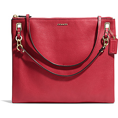 COACH Madison Convertible Hippie in Leather Light/Scarlet