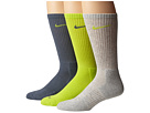 Nike - 3 Pair Pack Dri-Fit Cushion Crew (Cyber/Armory Slate/Grey Heather/Cyber/Armory Slate/Cyber)