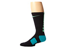 Nike - Nike Elite Basketball Crew 1-Pair Pack (Black/Lt Lucid Green)