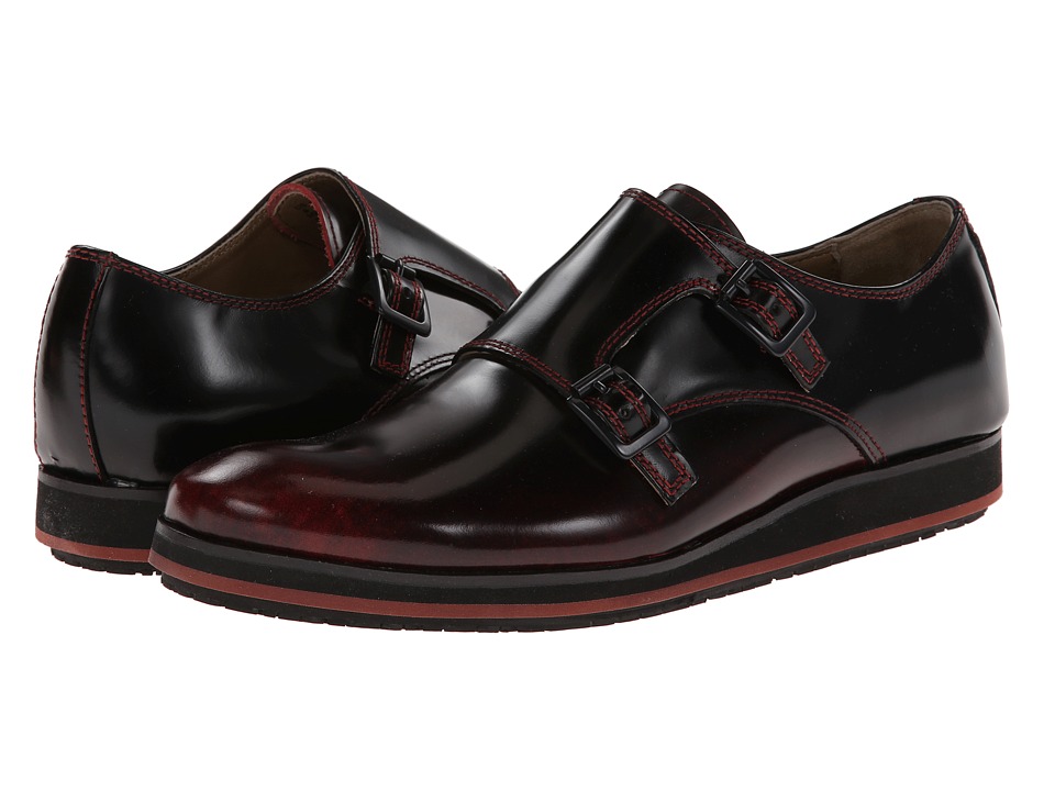 ... : Hush Puppies Halo Double Monk (Black Leather) Men's Monkstrap Shoes