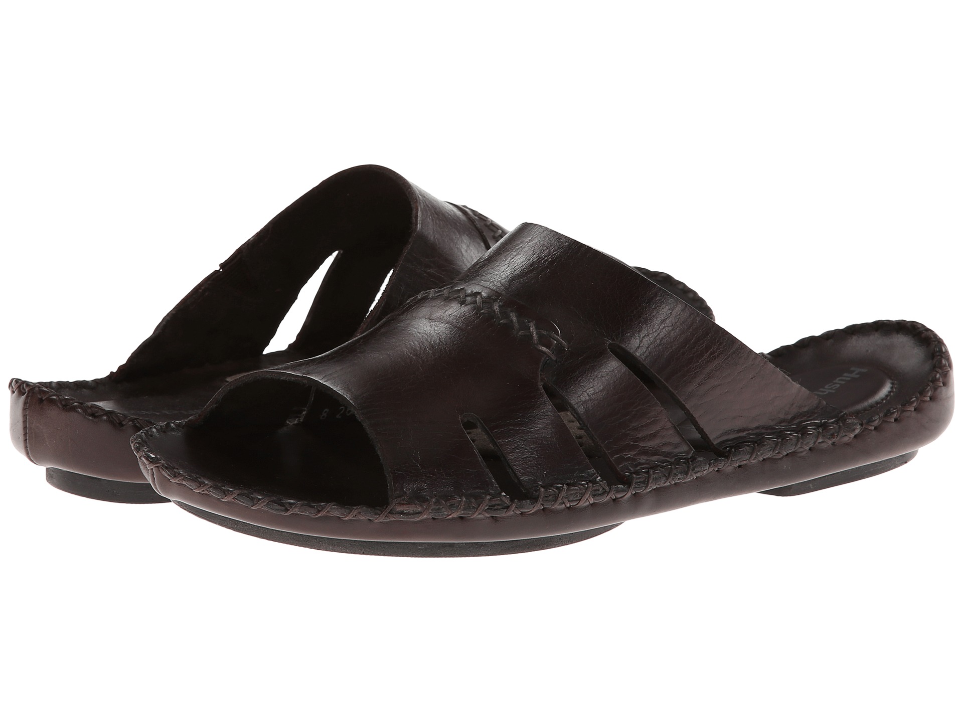 Hush Puppies Morocco Slide Ii Dark Brown Leather | Shipped Free at ...