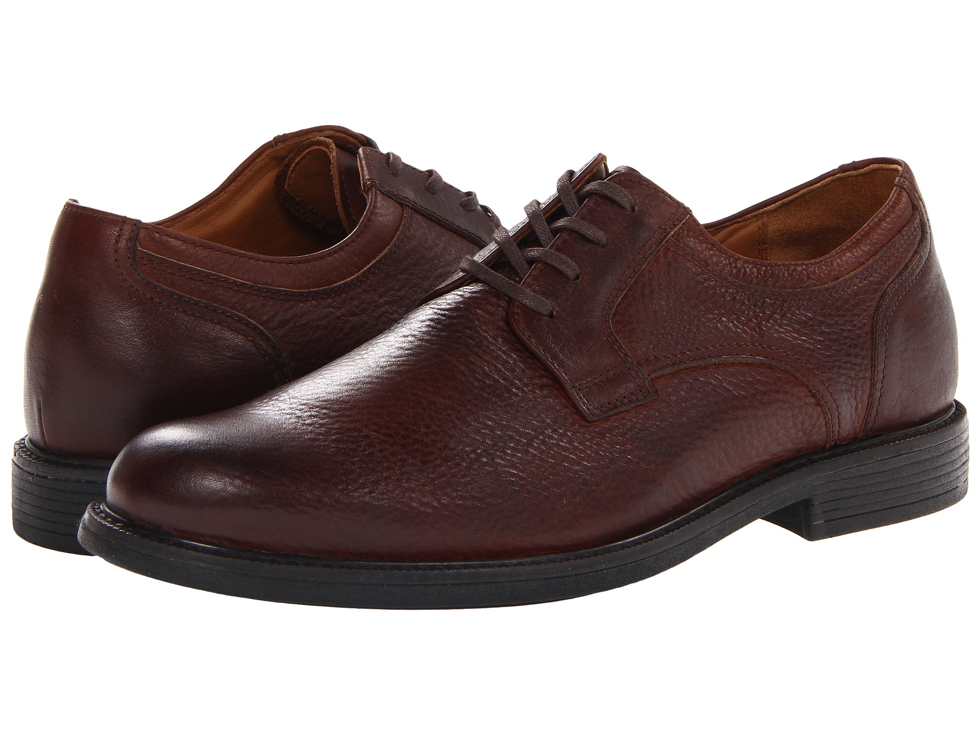 Johnston Murphy Cardell Plain Toe Mahogany Waterproof Full Grain ...