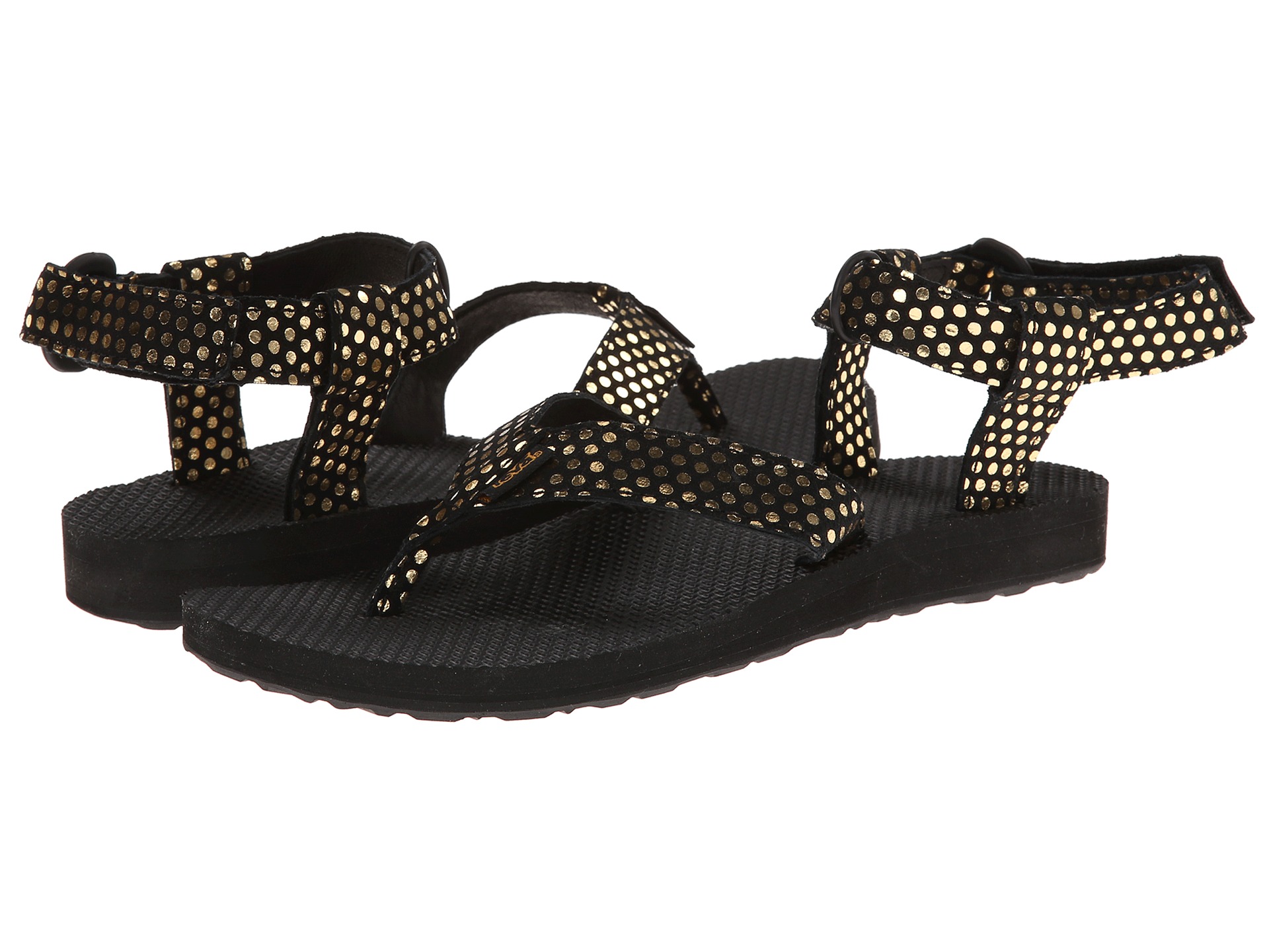 Teva Original Sandal Lea Dots Black Gold | Shipped Free at Zappos