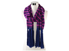 Sperry Top-Sider - Wool Blend Striped Scarf w/ Pop Color Edges (Purple)