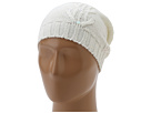 Sperry Top-Sider - Cable Knit Sequin Beanie w/ Pom (Ivory)