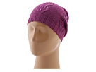 Sperry Top-Sider - Cable Knit Sequin Beanie w/ Pom (Purple)