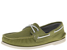 Sperry Top-Sider - A/O 2-Eye Soft Canvas (Olive) - Footwear