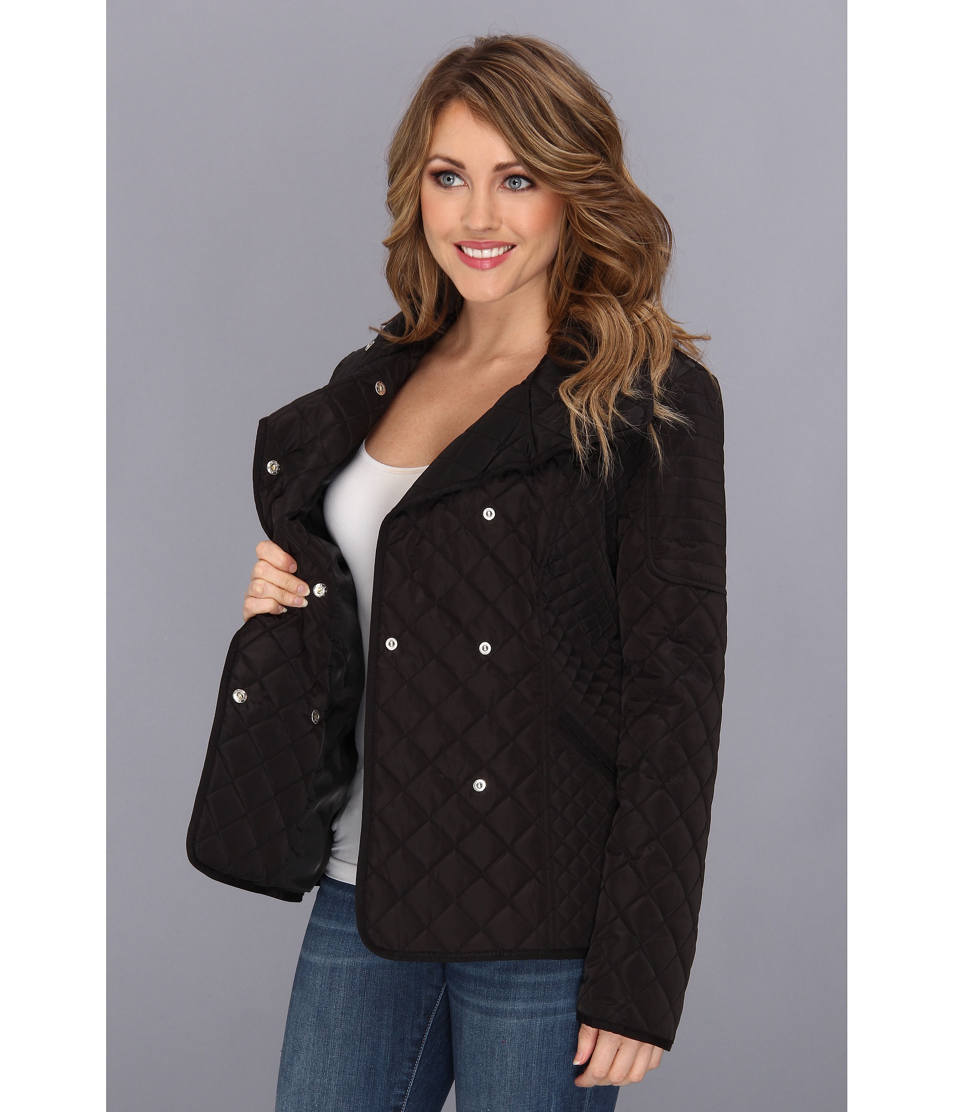 Jessica Simpson Quilted Double Breasted Coat | Shipped Free at Zappos1920 x 2240