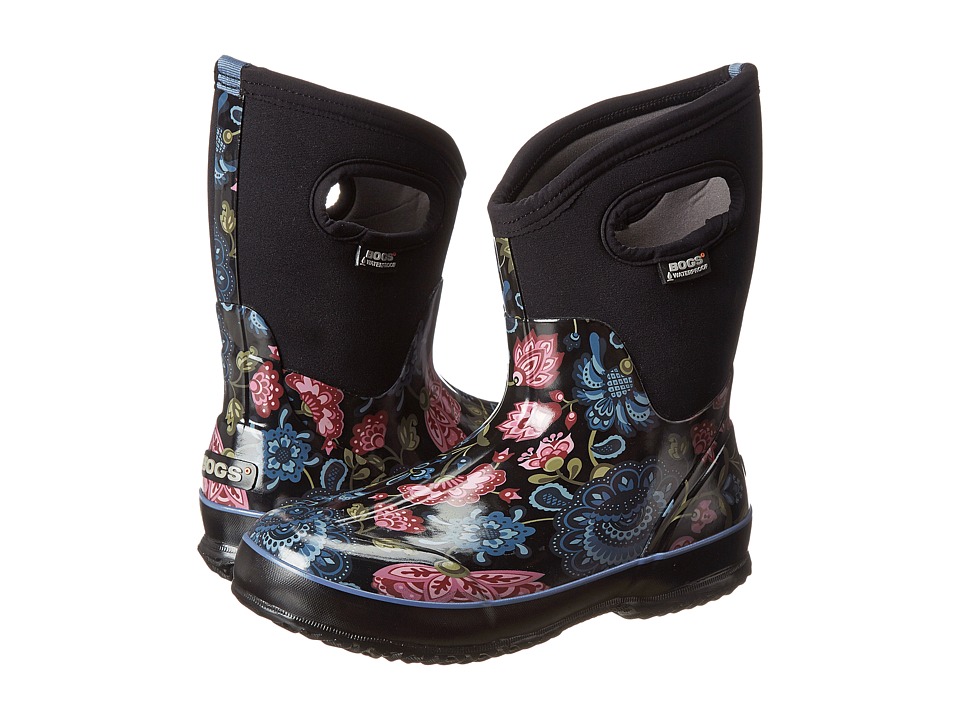 Bogs Classic Winter Blooms Mid (Black Multi) Women