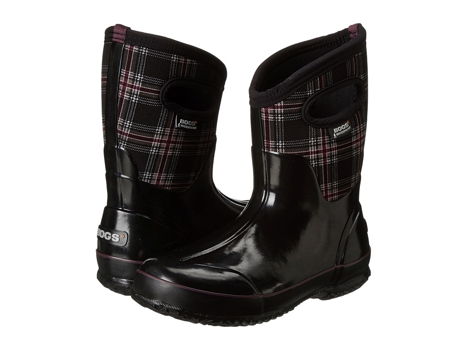 Bogs - Classic Winter Plaid Mid (Black Multi) Women