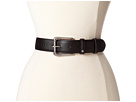 LAUREN Ralph Lauren - 1 3/8 Leather Belt w/ Roller Buckle (Black)