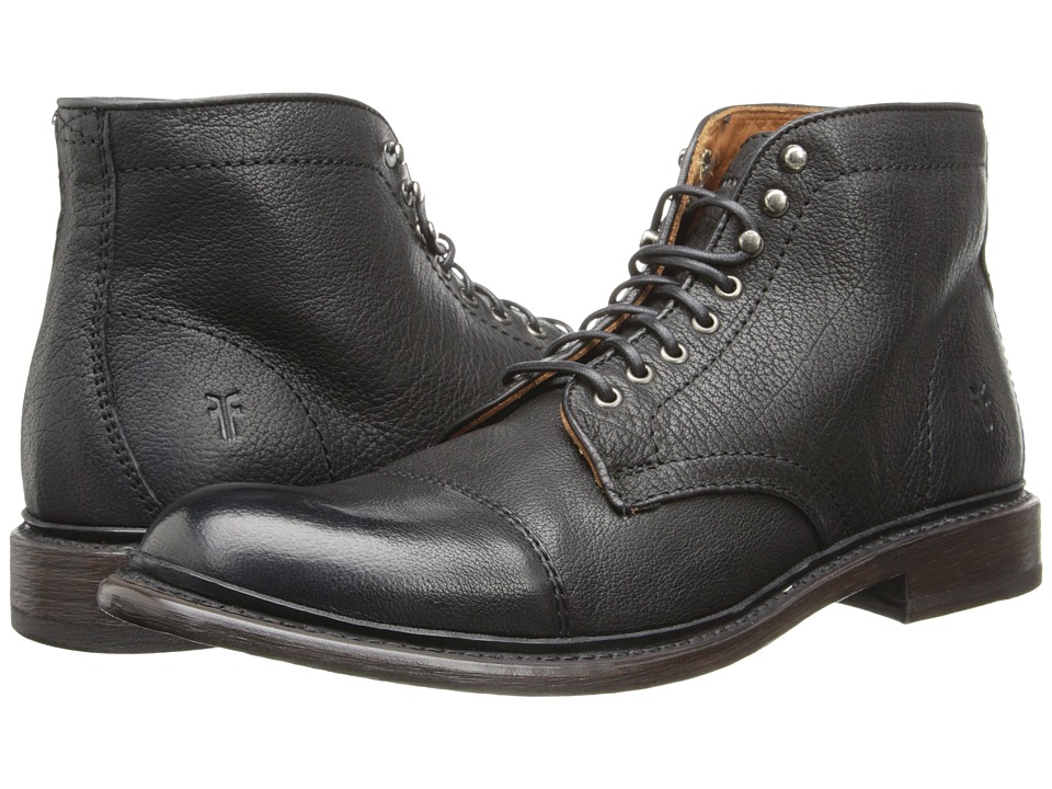 Frye Jack Lace Up (Black Buffalo Leather) Men