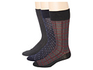 Cole Haan - Diagonal Steps 3 Pack (Navy/Dark Grey Heather/Black) - Footwear