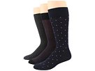 Cole Haan - Square/Circle Dot 3 Pack (Navy/Dark Grey Heather/Black) - Footwear